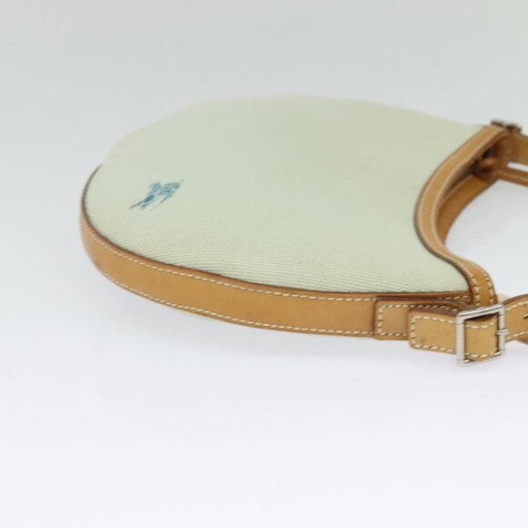 BURBERRY Blue Label Shoulder Bag Canvas Light Blue Silver Auth - Picture 5 of 16